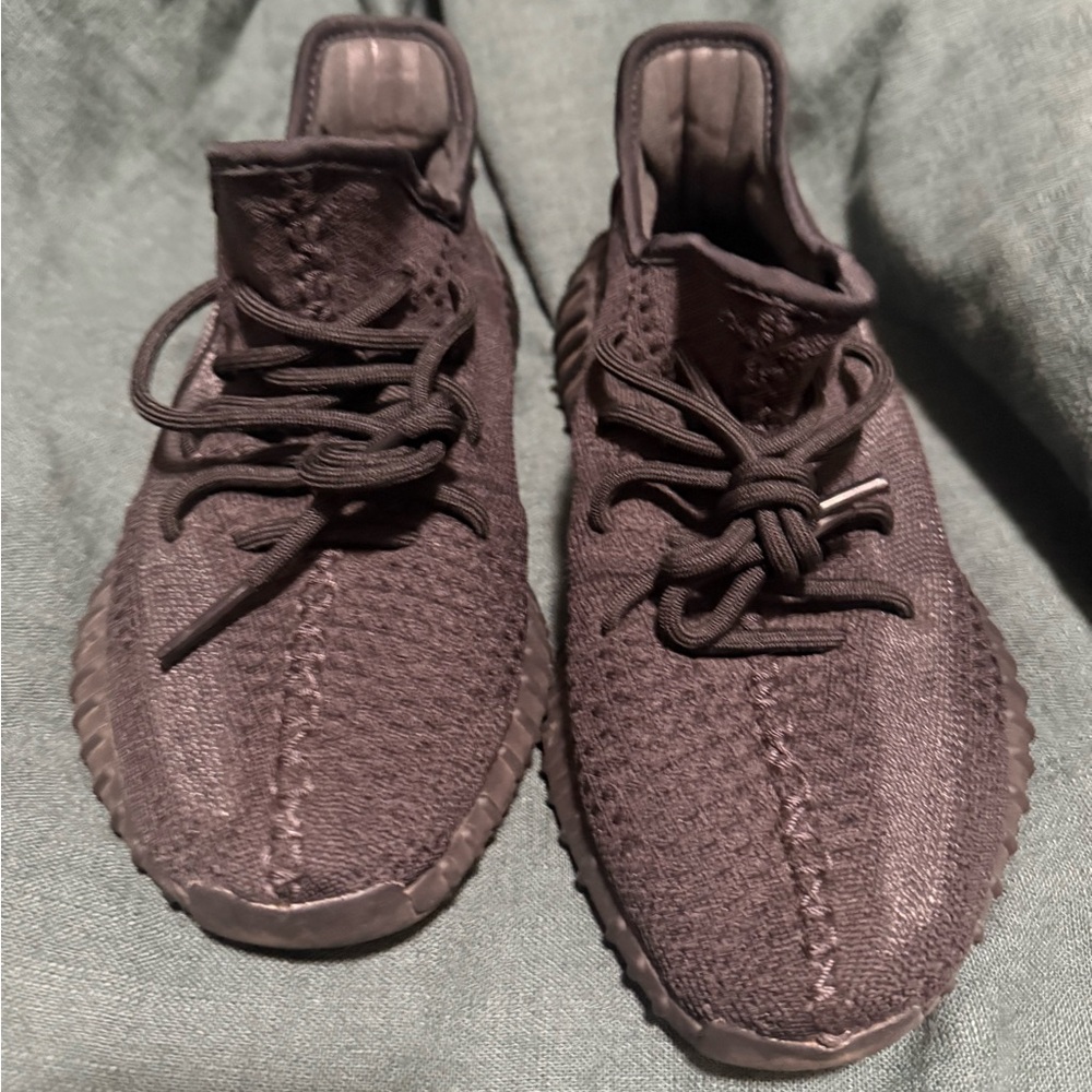 Dark Knit Lace-Up Sneakers